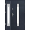 Drzwi zewnetrzne dwuskrzydłowe S33 INOX antracyt 55mm